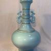 QingQianlongLightBlueGiltEarVase